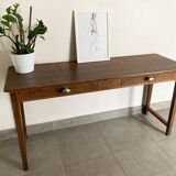 Double bureau vintage en chêne des années 50