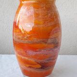 Signed orange vase