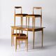 Dining set by Drevotvar and set of 3 chairs by Jasienica, Poland