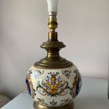 Ancienne lampe en faience de Gien décor renaissance 1876