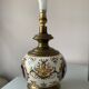 Old faience lamp of Gien Renaissance decoration 1876