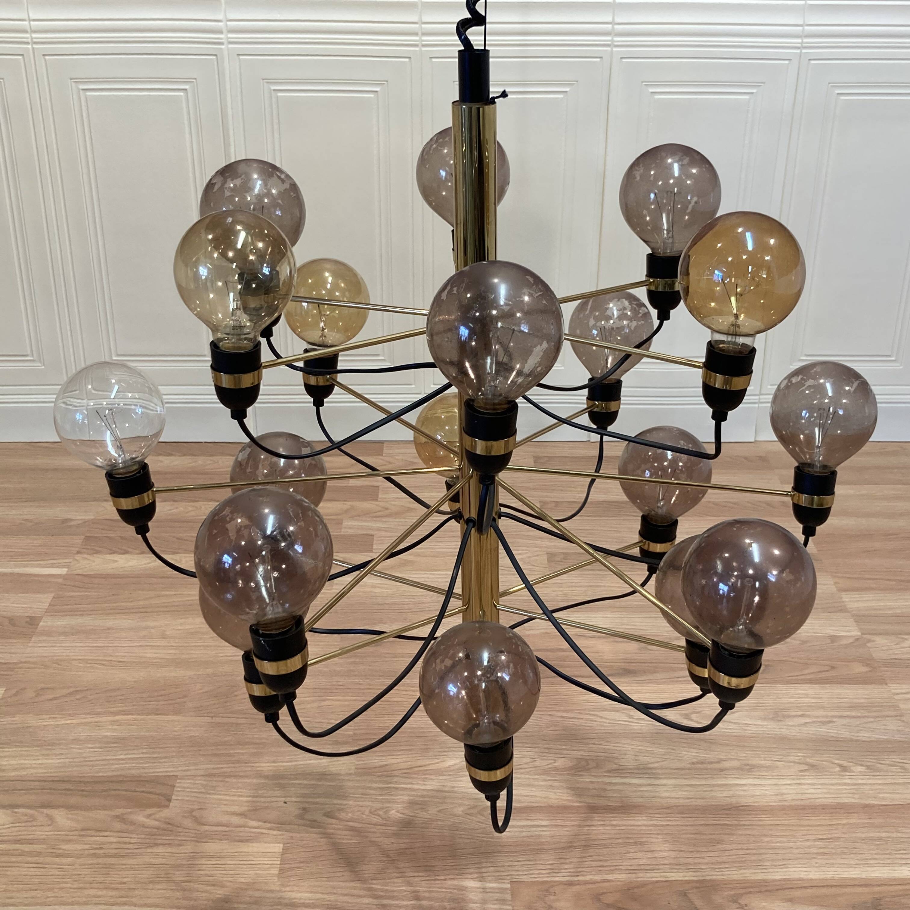 Large vintage metal design pendant light.