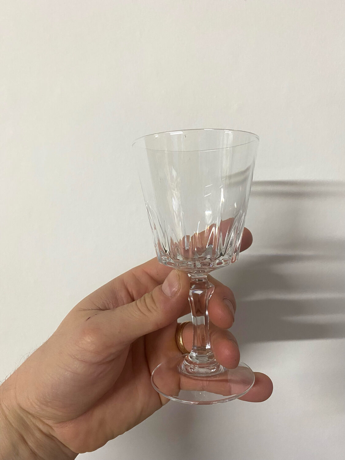Red wine glasses crystal arques model Versaille