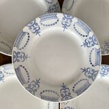 Colonial ironstone dessert plates Moulin des Loups