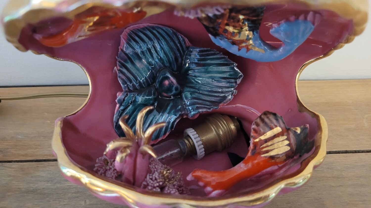 Shell lamp Vallauris 60's