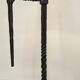 Brutalist tripod floor lamp with 3 lights in wrought iron, France circa 1950.