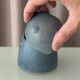 Boîte à œufs en céramique vintage – Boîte à souvenirs en grès bleu
