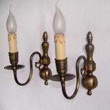 Pair of metal wall sconces