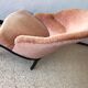 Fauteuil vintage en velours rose