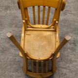 Pair of chairs bistro Baumann 1970s honey color