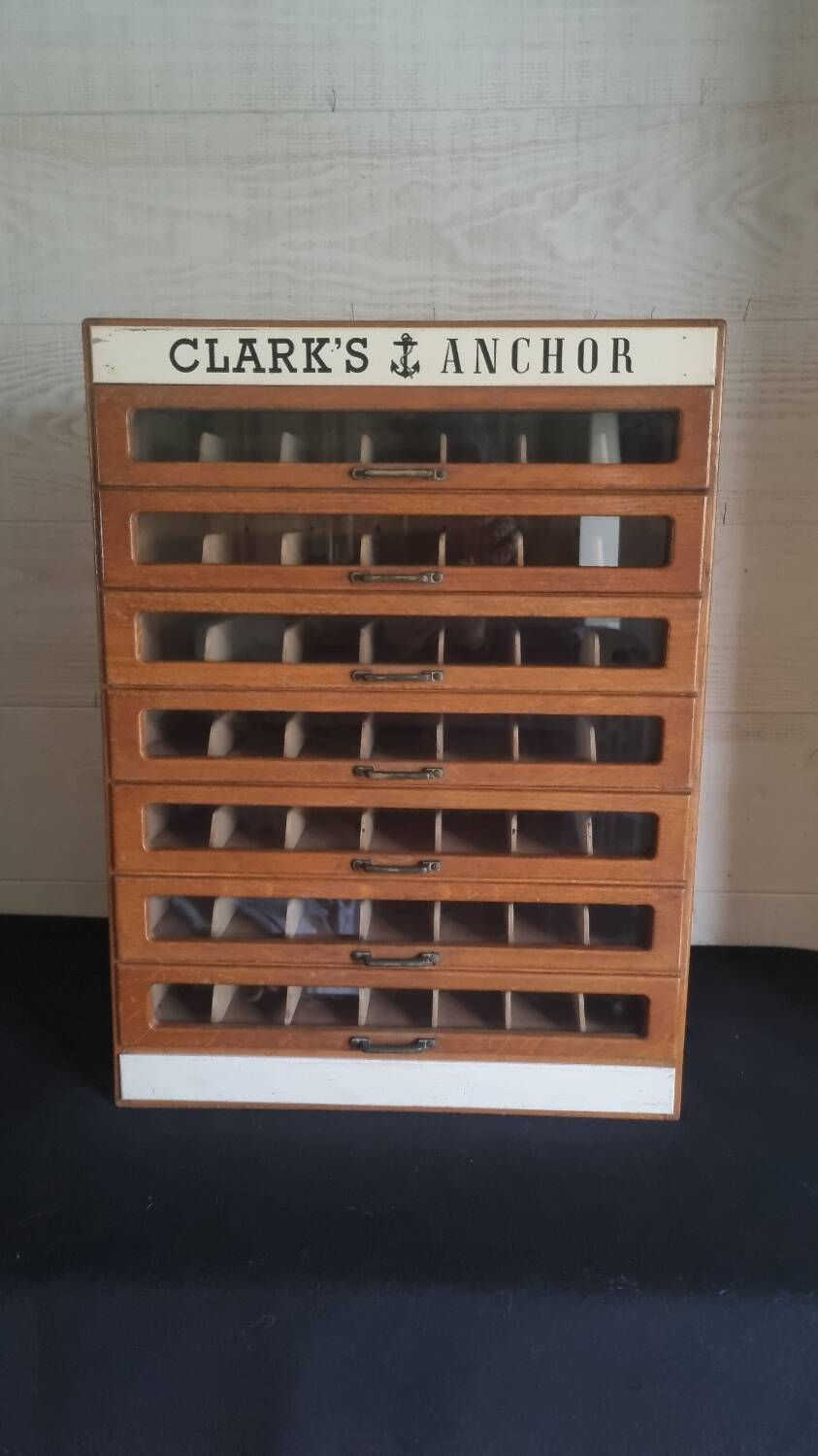 Antique locker haberdashery trade furniture