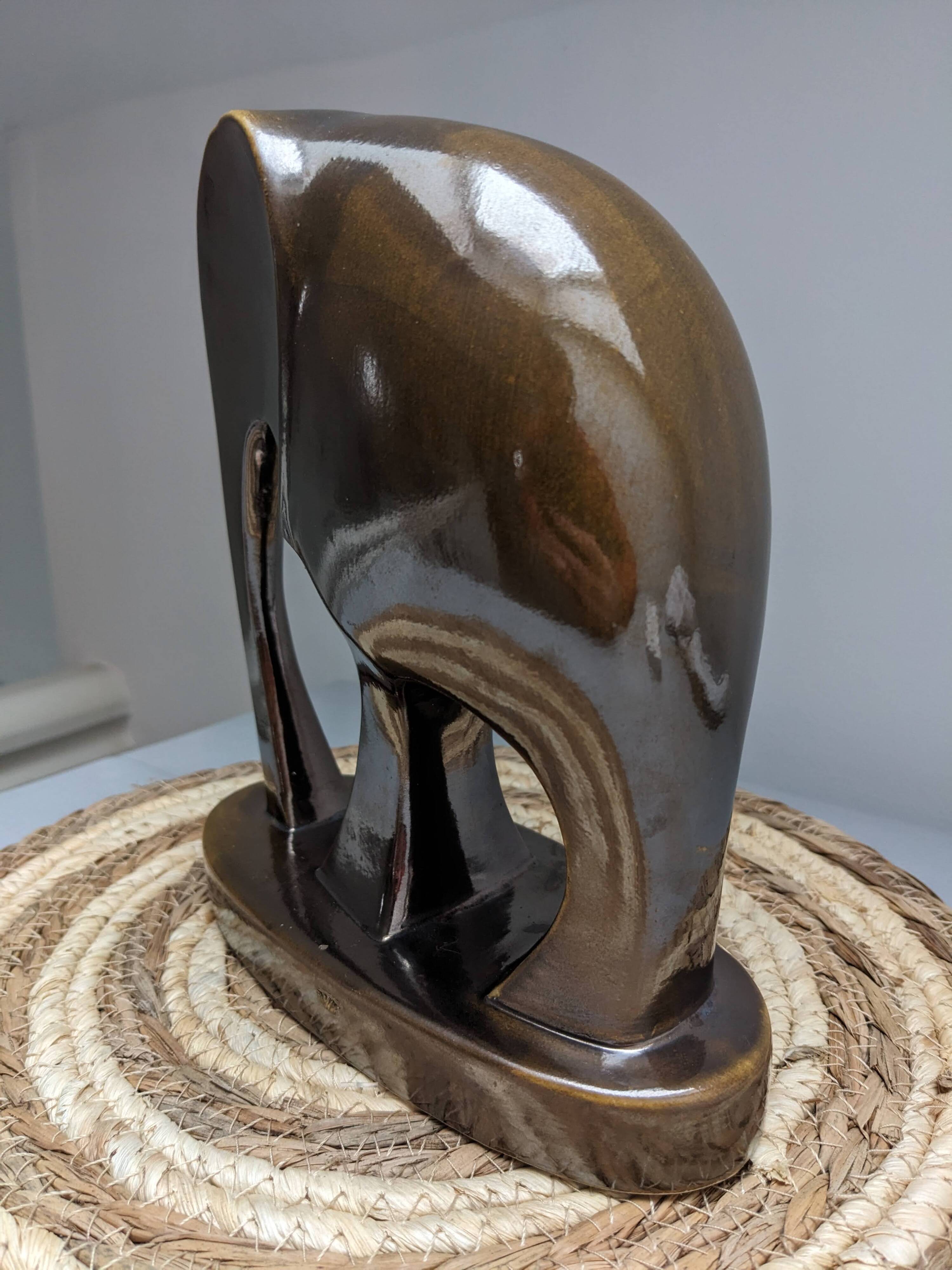 Glazed ceramic elephant