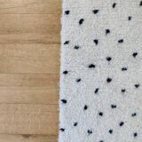 Moroccan rug black dots 95x170 cm