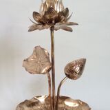 Hollywood Regency-style "lotus flower" lamp foot