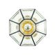 Mid-Century Modern Glass & Brass Ceiling Light from Limburg, Germany, 1960s