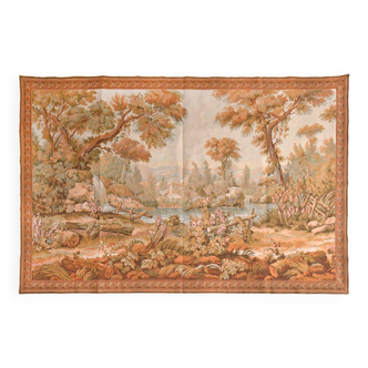 Mechanical tapestry representing green landscape