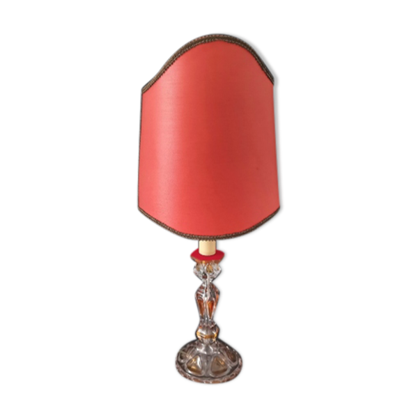 Vintage Red Half Shade Art Nouveau, Art Nouveau Table Lamp Shades