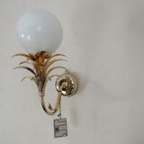 Luminaire wall lamp golden palm tree Sergio Terzani numbered