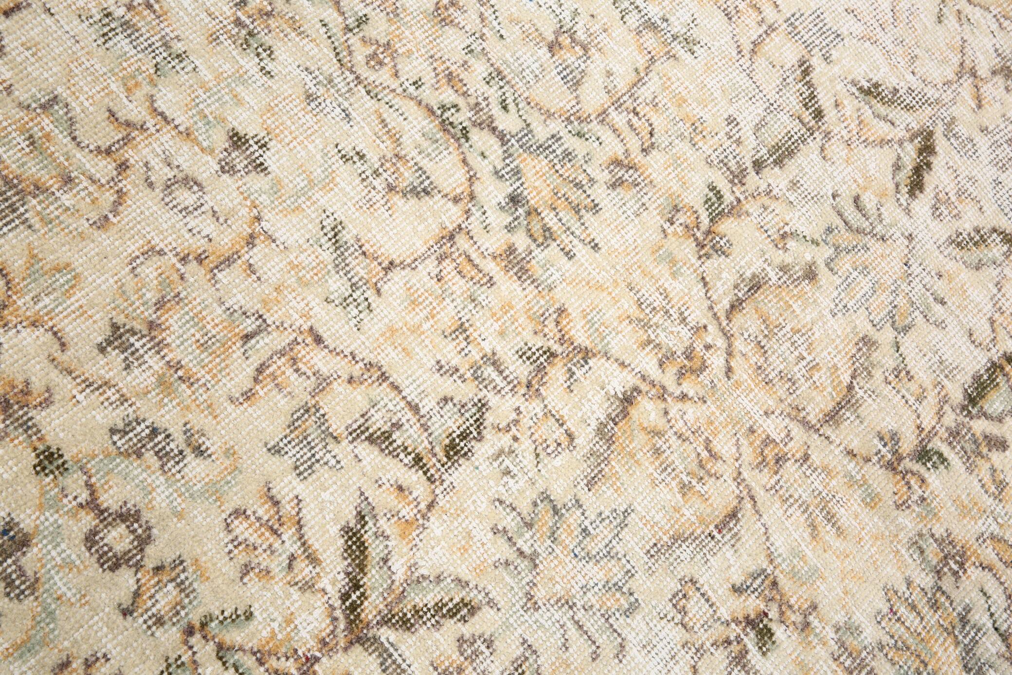 3x10 Beige & Brown Turkish Runner Rug, 84x263Cm