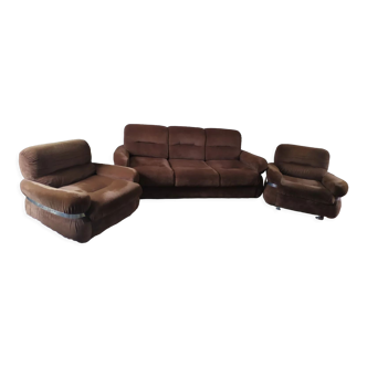 Sofa bed and armchairs 70s