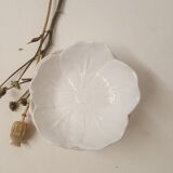 3 white ceramic flower cups