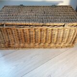 Old wicker trunk