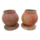 Pair of Cast Iron Vases 1900 from Charleville-Mézières