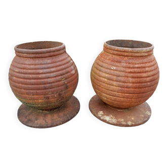 Paire de Vases en Fonte 1900 de Charleville - Mézières
