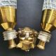Pair of double light wall sconces from the 1960s.