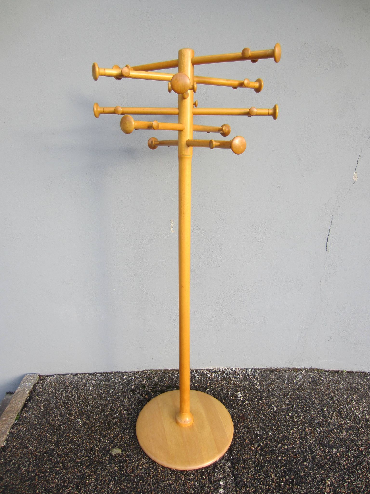 Scandinavian wooden coat rack by Nanna Ditzel
