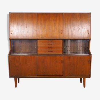 Buffet de design danois avec portes coulissantes par Poul Jessen, années 1960