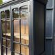Armoire parisienne noire vitrée rénovée