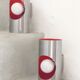Pair of metal space wall lamps from the 70s.