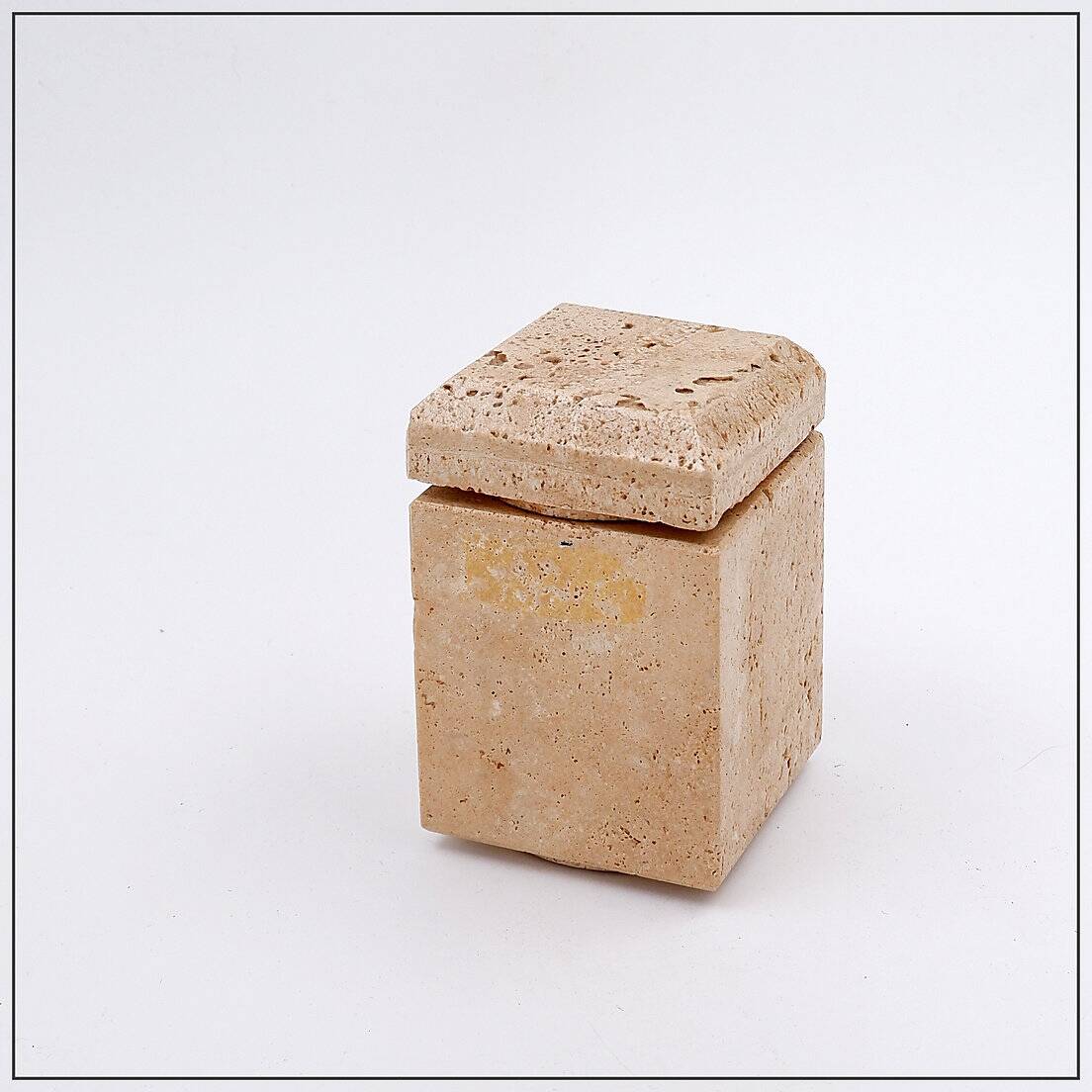 Travertine box, Italian design from the 60s-70s