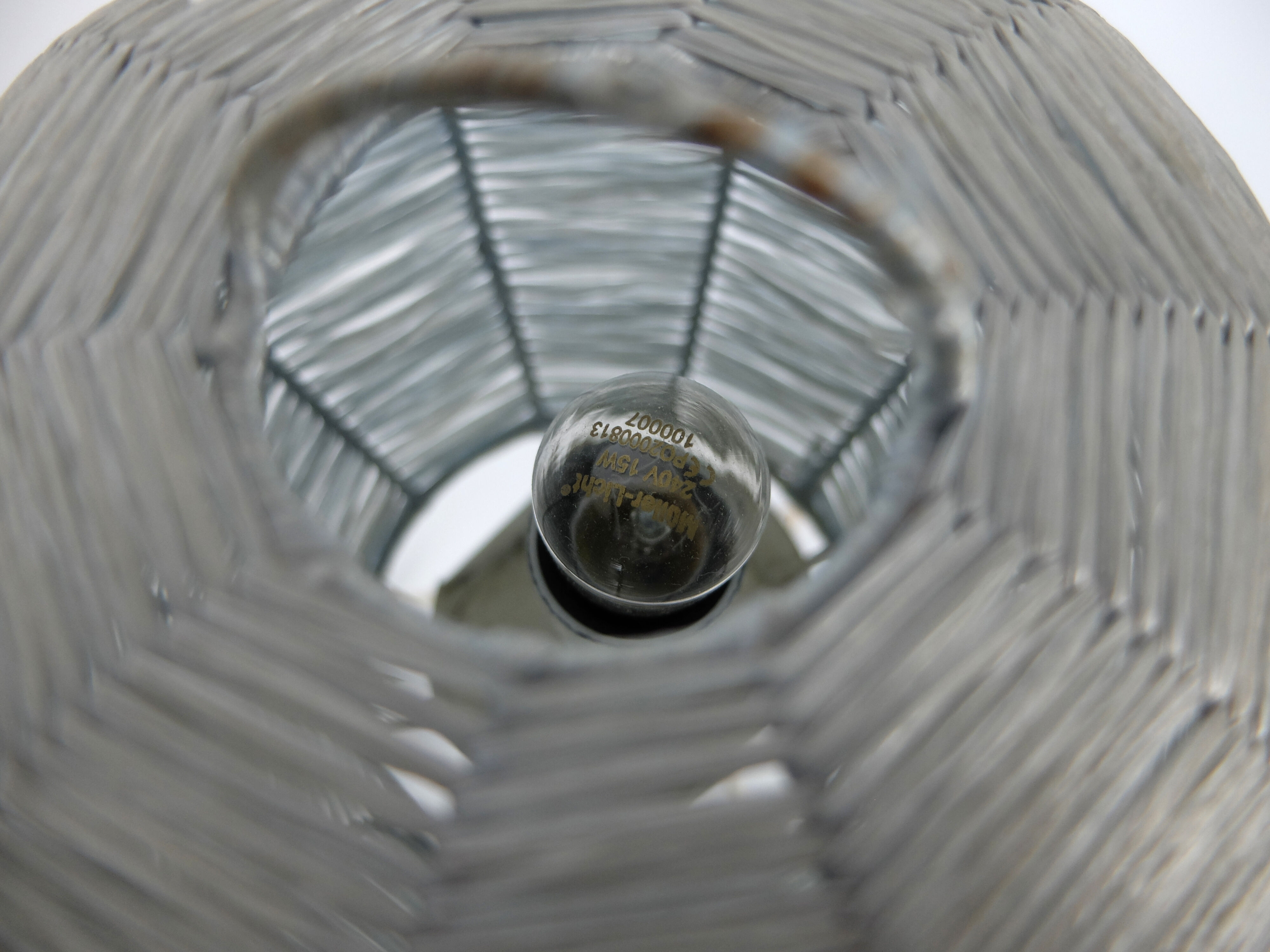 Mid-century tripod bedside lamp, raffia, Italy, 1950s