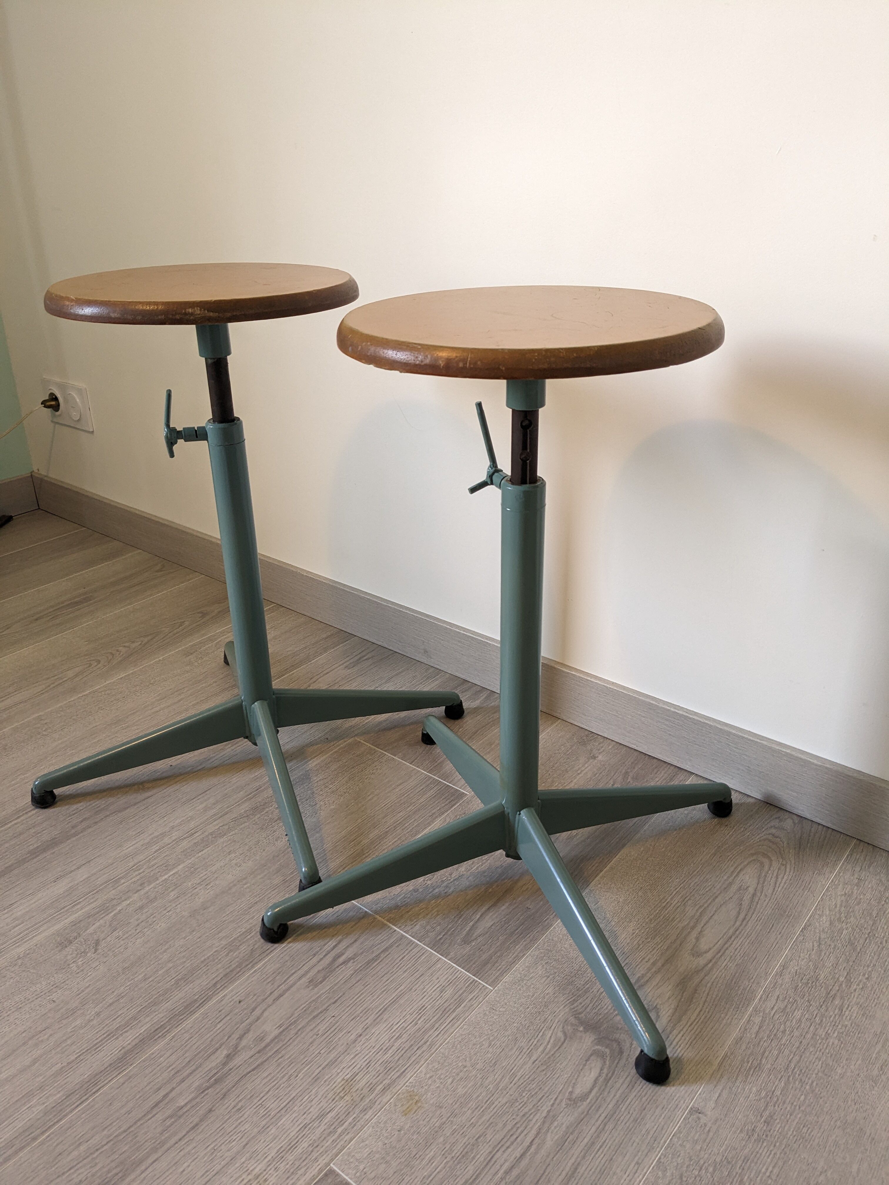 Industrial vintage architect stools