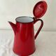 Vintage 1950 red enamelled sheet metal