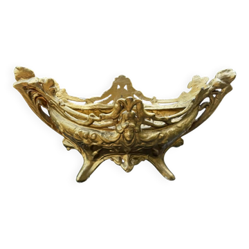 Brass planter woman Art Nouveau
