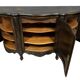 Buffet in a row in lacquered wood and stained wood in Louis XV style.