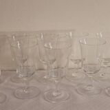 Set de 10 verres ciselés 60's