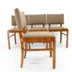 1930s Set of Four Restored Art Deco Dininng Chairs, Czechoslovakia