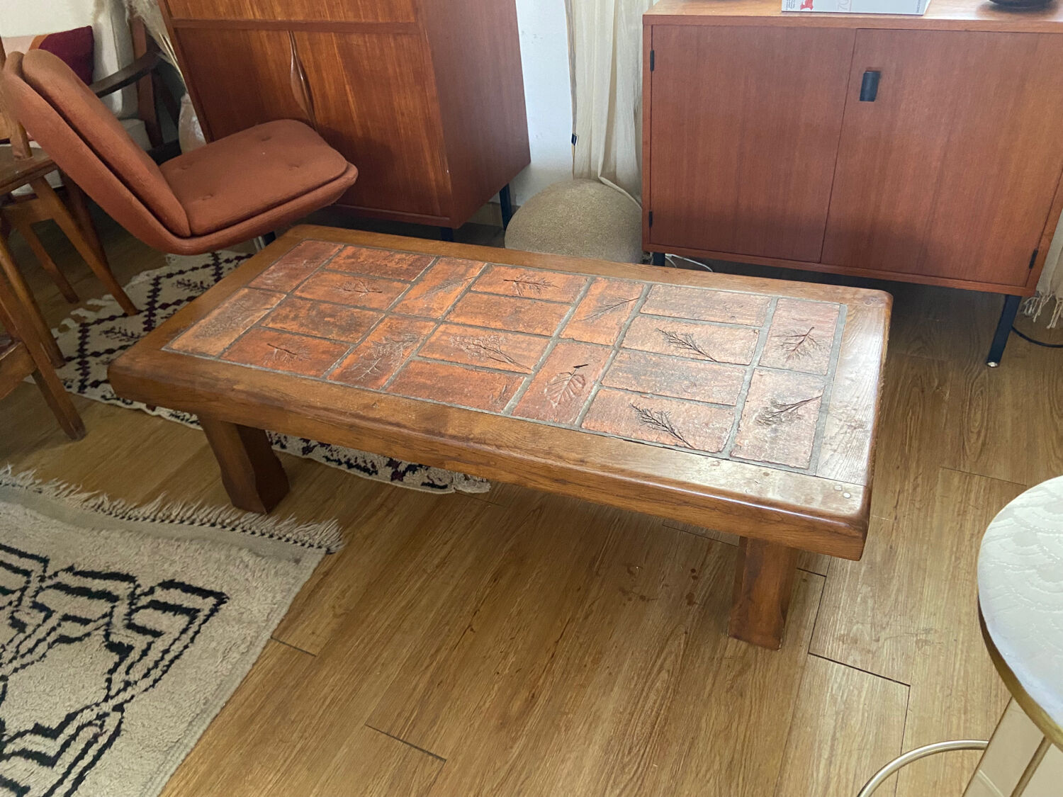 Vintage P.Garnier herbarium coffee table