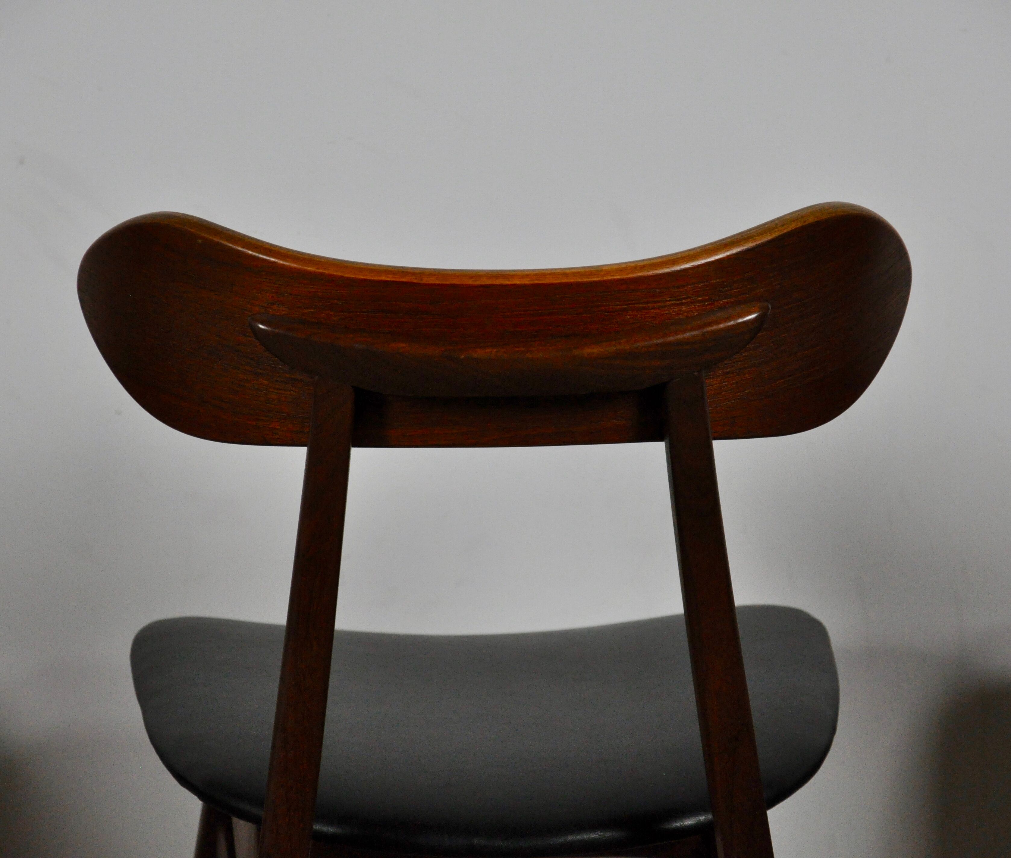 Dining table chairs by Louis van Teeffelen for Webe, 1950s, set of 4
