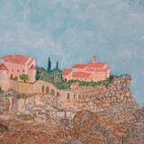 Oil on landscape canvas