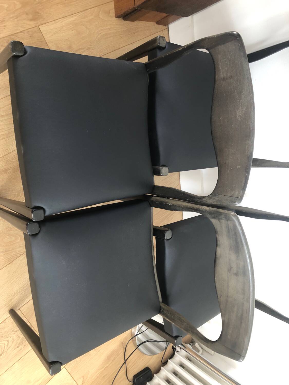 Série 4 chaises vintages style scandinave