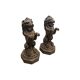 Victorian Cast Iron Lions On Pedestals, late 1800s
