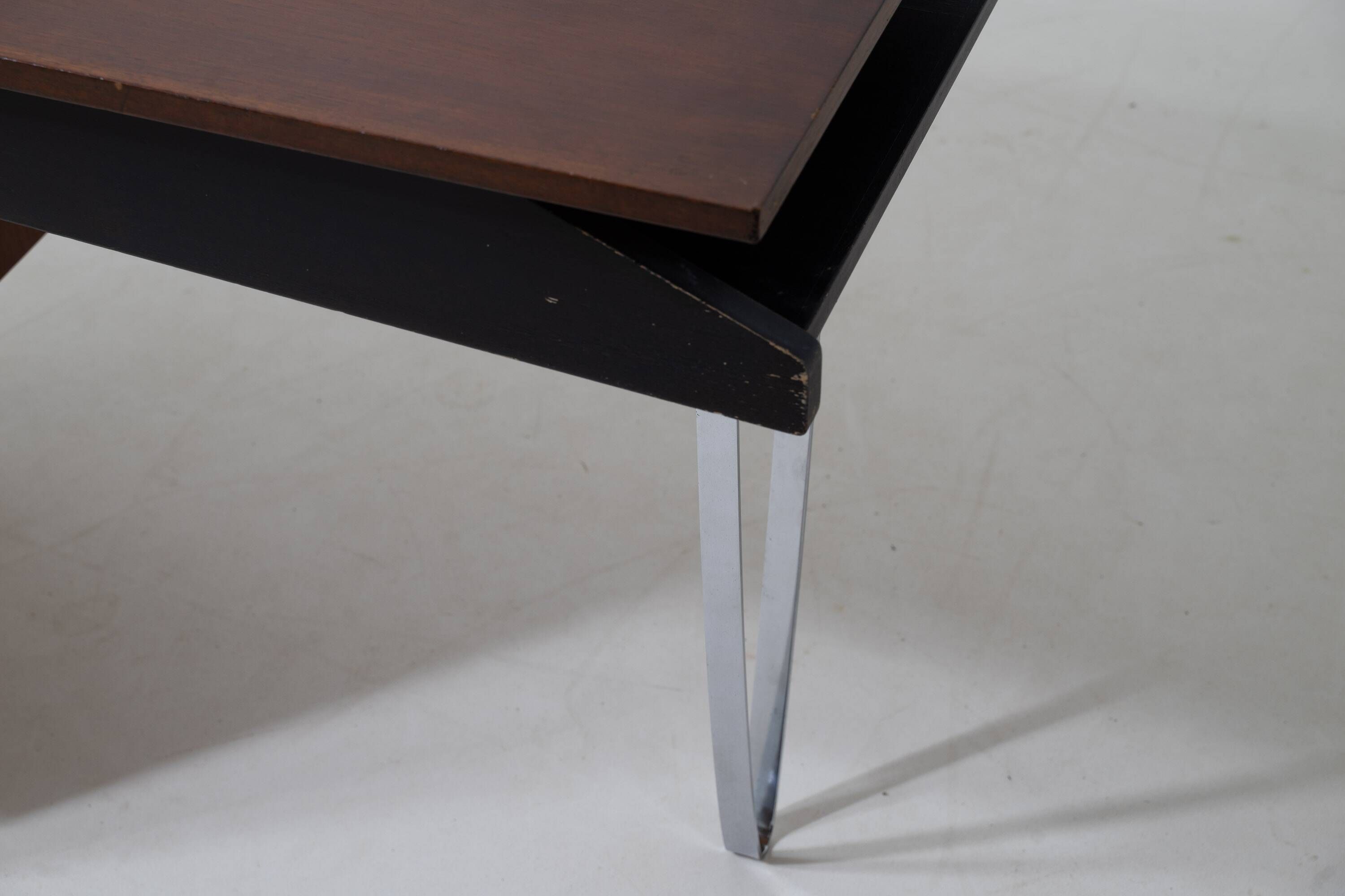 Floating minimalist hairpin desk by Nijkerk, 1950s