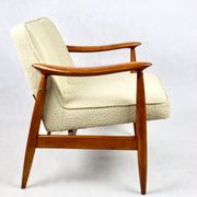 GFM 300-202 armchair in beige boucle by J Kedziorek 1970s