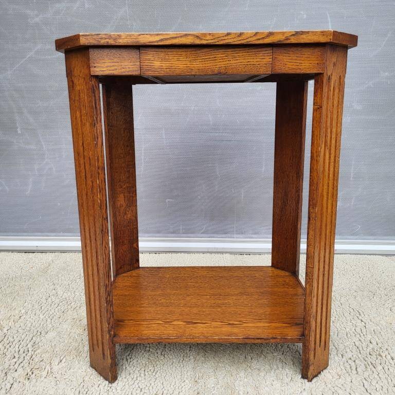Art Deco Octagonal Console Table with 2 Trays