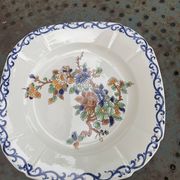 Collectible flat plate, Gien, hand painted, signed MB, made in France, vintage